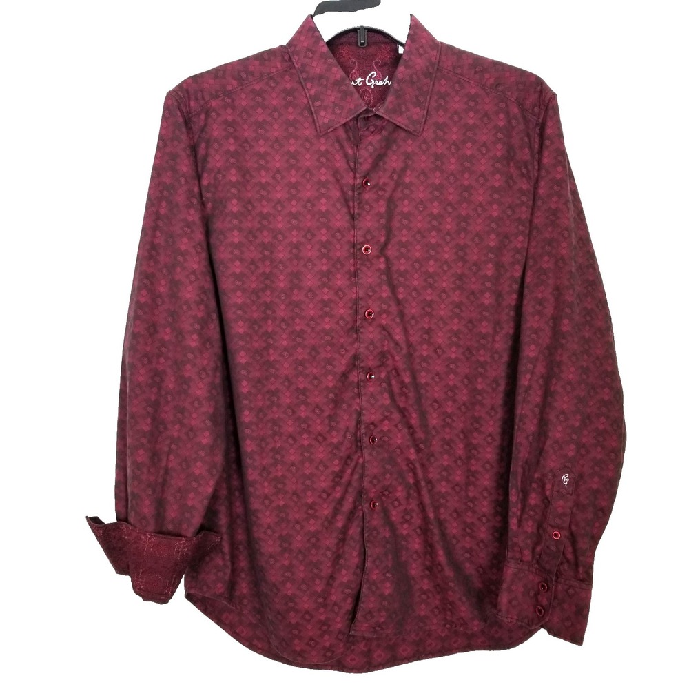 Robert Graham Men's Printed Button Up Shirt Sz XL Classic Fit Cotton